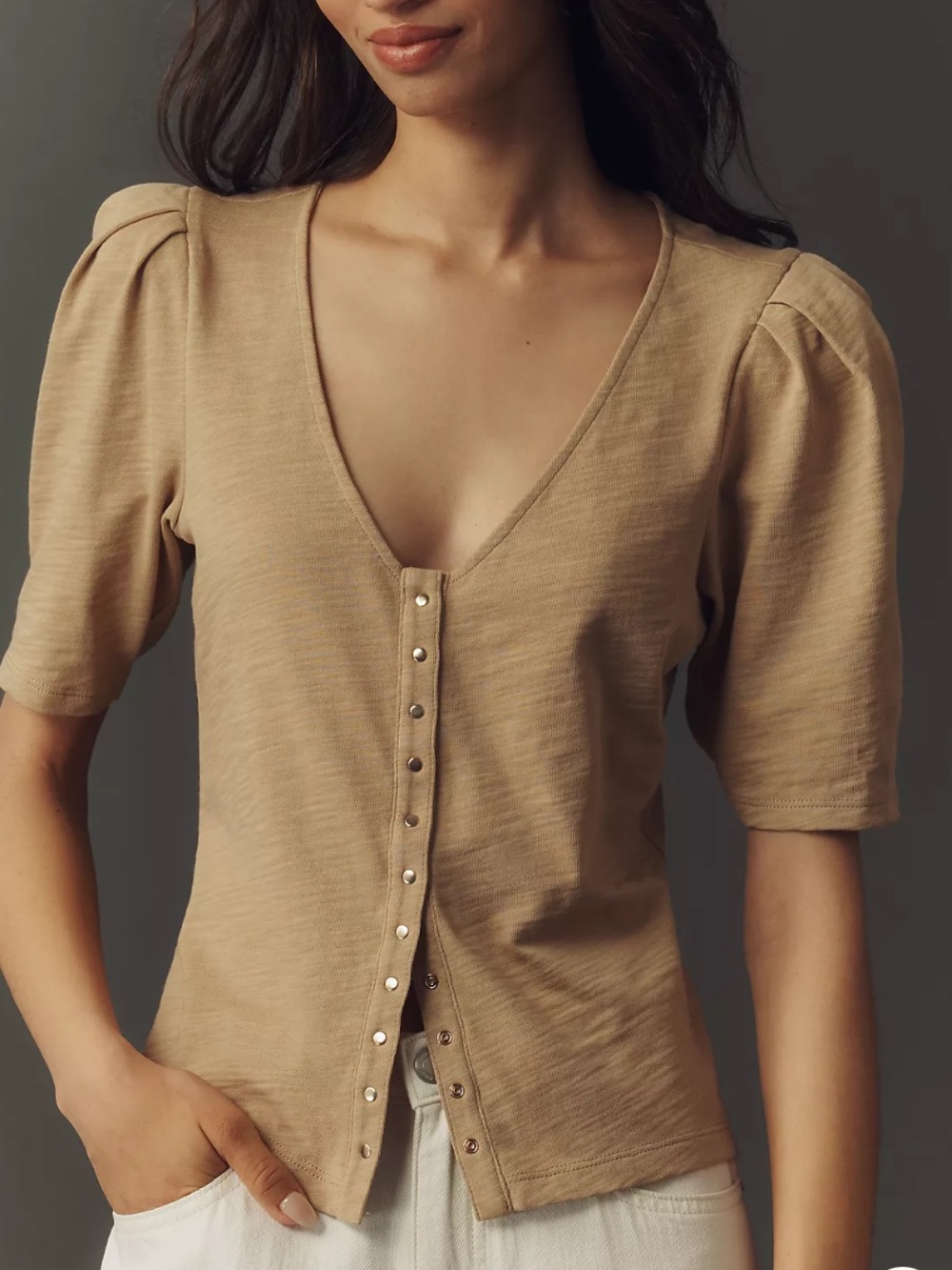Nation LTD Jen Buttondown Front Top Size Small NWT